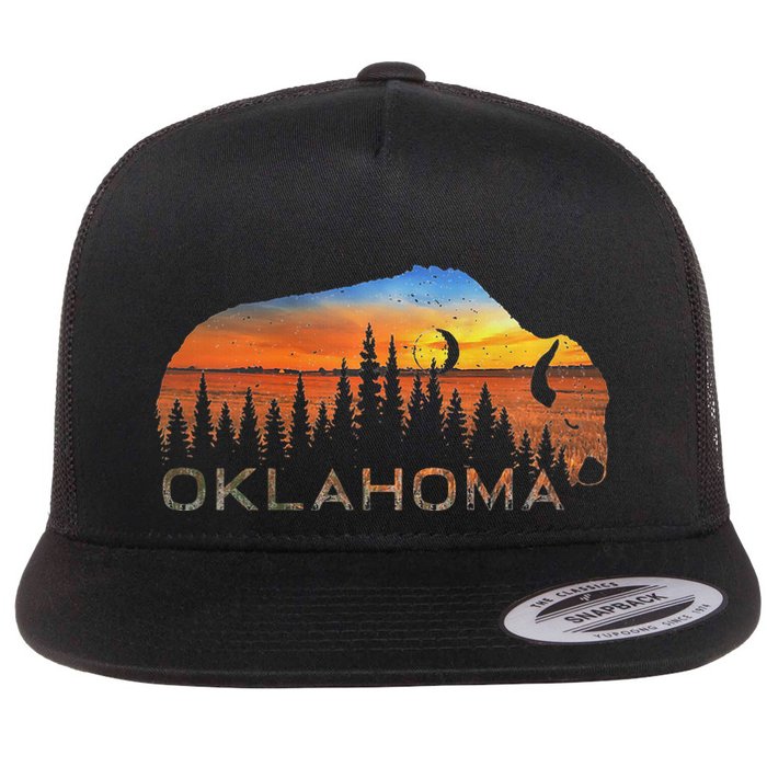 Oklahoma Sunset Buffalo Flatbill Hat