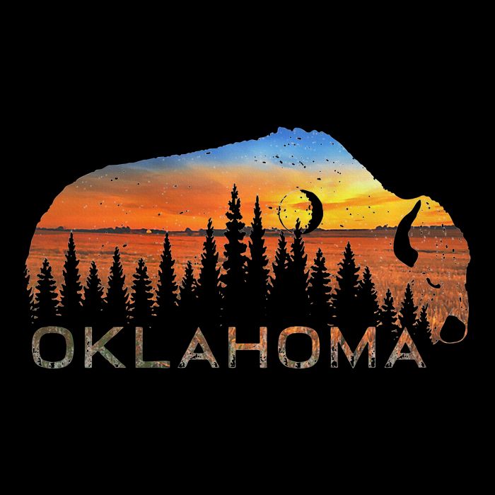 Oklahoma Sunset Buffalo Flatbill Hat