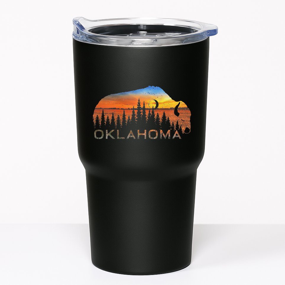 Oklahoma Sunset Buffalo Tumbler