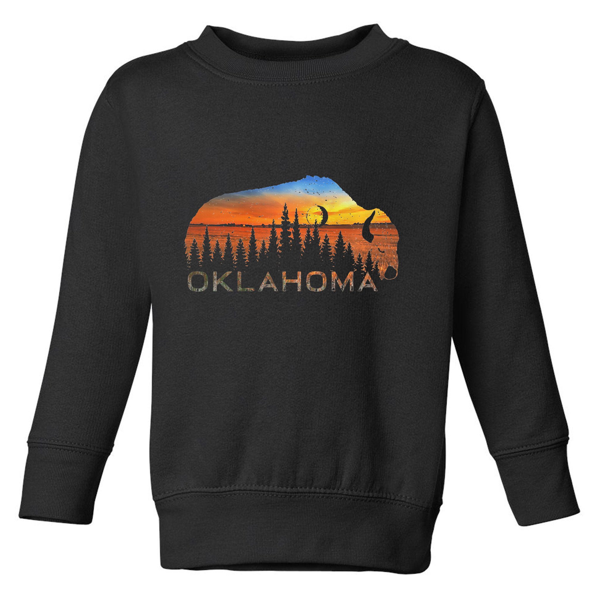 Oklahoma Sunset Buffalo Toddler Sweatshirt