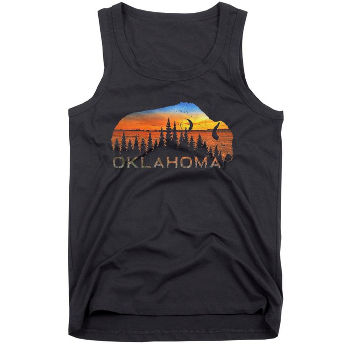 Oklahoma Sunset Buffalo Tank Top