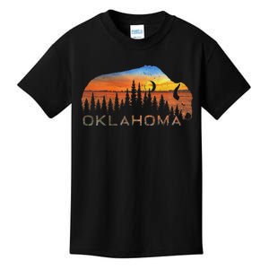 Oklahoma Sunset Buffalo Kids T-Shirt