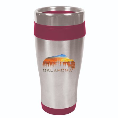 Oklahoma Sunset Buffalo 16oz Travel Tumbler