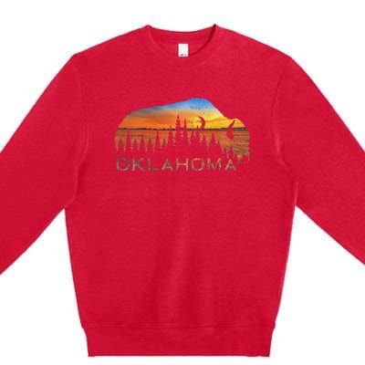 Oklahoma Sunset Buffalo Premium Crewneck Sweatshirt