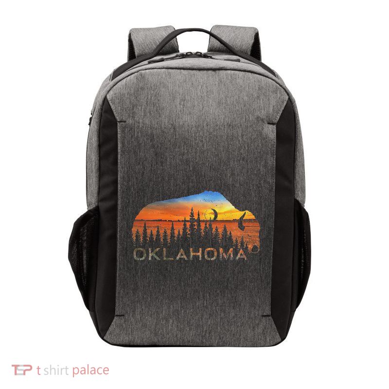 Oklahoma Sunset Buffalo Vector Backpack
