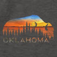 Oklahoma Sunset Buffalo Vector Backpack