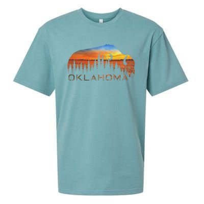 Oklahoma Sunset Buffalo Sueded Cloud Jersey T-Shirt