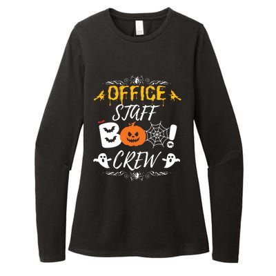 Office Staff Boo Crew Funny Halloween Matching Costume Womens CVC Long Sleeve Shirt