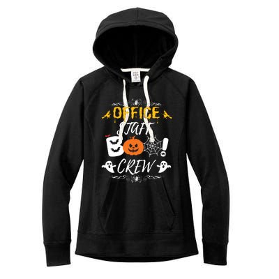 Office Staff Boo Crew Funny Halloween Matching Costume Women's Fleece Hoodie