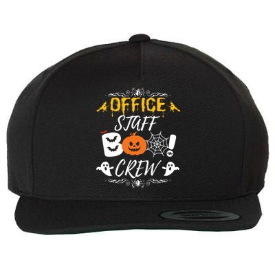 Office Staff Boo Crew Funny Halloween Matching Costume Wool Snapback Cap