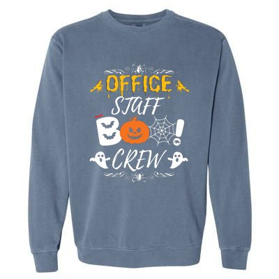 Office Staff Boo Crew Funny Halloween Matching Costume Garment-Dyed Sweatshirt