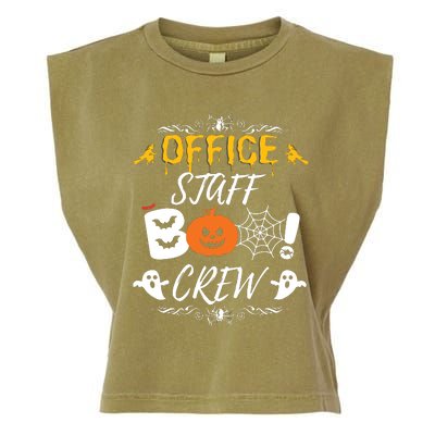 Office Staff Boo Crew Funny Halloween Matching Costume Garment-Dyed Women's Muscle Tee