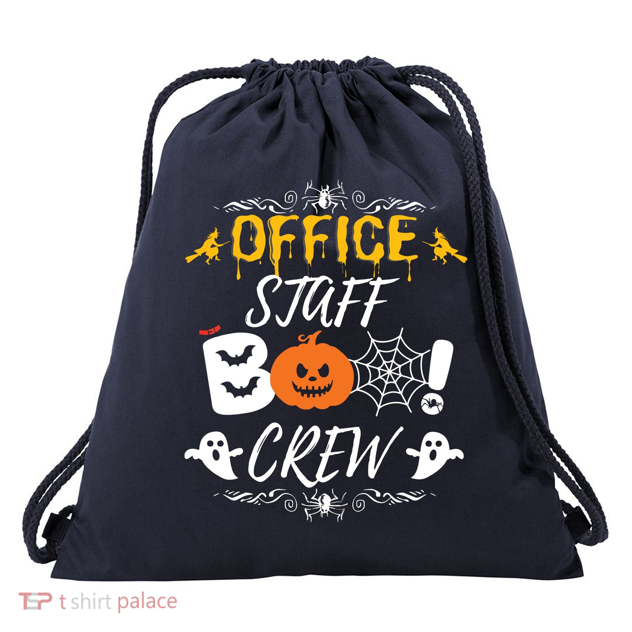 Office Staff Boo Crew Funny Halloween Matching Costume Drawstring Bag