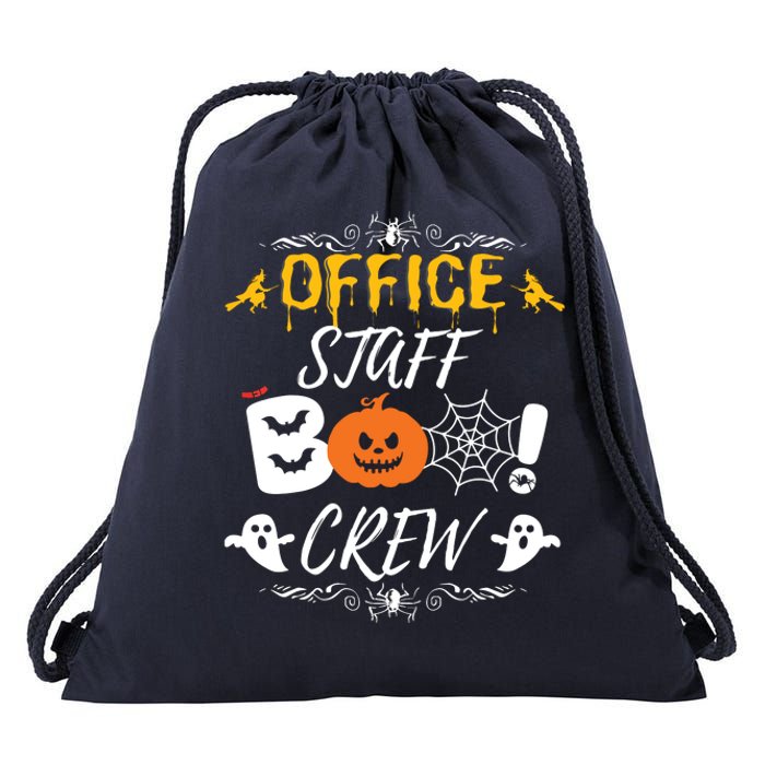 Office Staff Boo Crew Funny Halloween Matching Costume Drawstring Bag