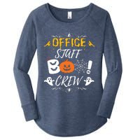 Office Staff Boo Crew Funny Halloween Matching Costume Women's Perfect Tri Tunic Long Sleeve Shirt