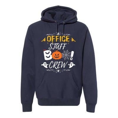 Office Staff Boo Crew Funny Halloween Matching Costume Premium Hoodie