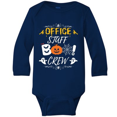 Office Staff Boo Crew Funny Halloween Matching Costume Baby Long Sleeve Bodysuit