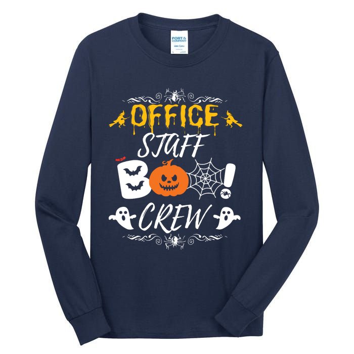 Office Staff Boo Crew Funny Halloween Matching Costume Tall Long Sleeve T-Shirt