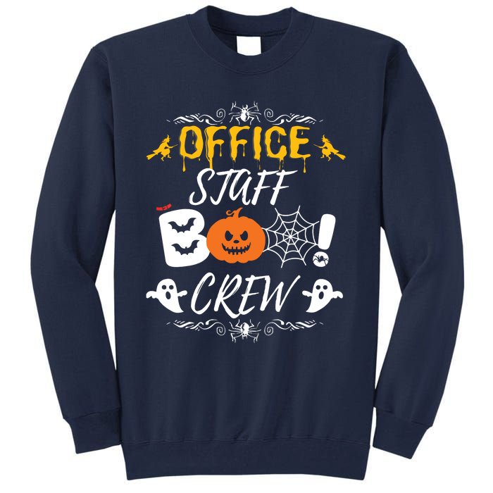 Office Staff Boo Crew Funny Halloween Matching Costume Tall Sweatshirt