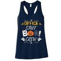 Office Staff Boo Crew Funny Halloween Matching Costume Women's Racerback Tank