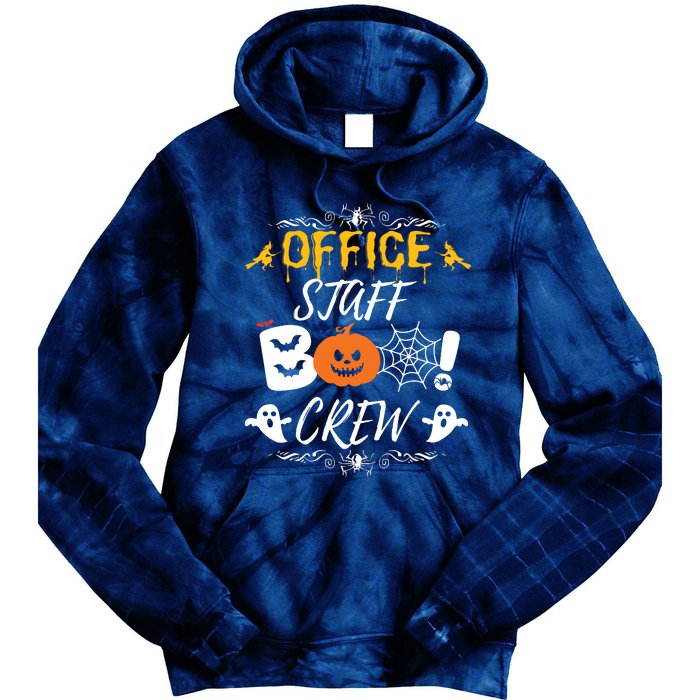 Office Staff Boo Crew Funny Halloween Matching Costume Tie Dye Hoodie