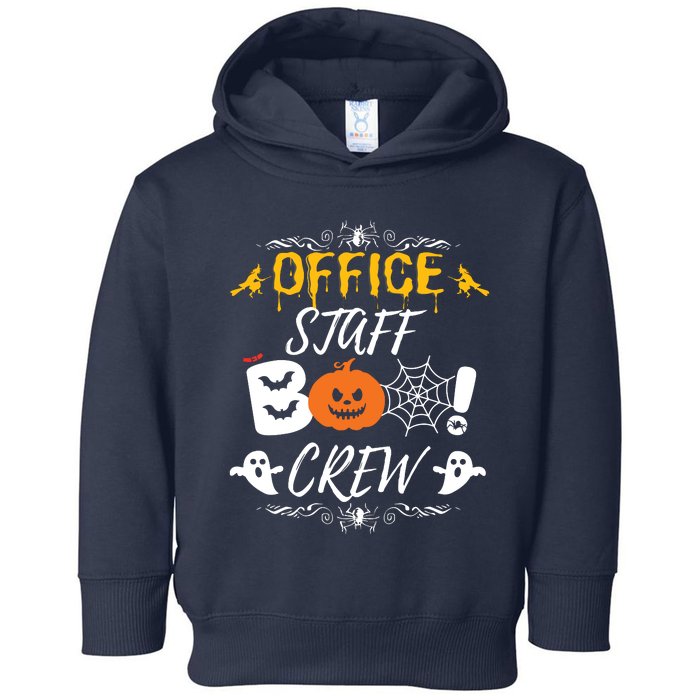 Office Staff Boo Crew Funny Halloween Matching Costume Toddler Hoodie