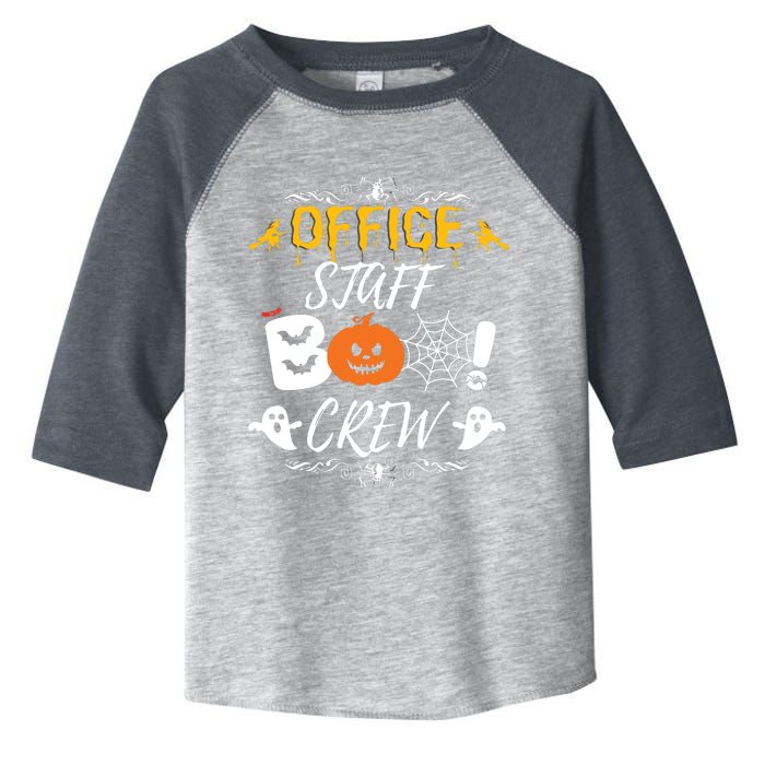 Office Staff Boo Crew Funny Halloween Matching Costume Toddler Fine Jersey T-Shirt