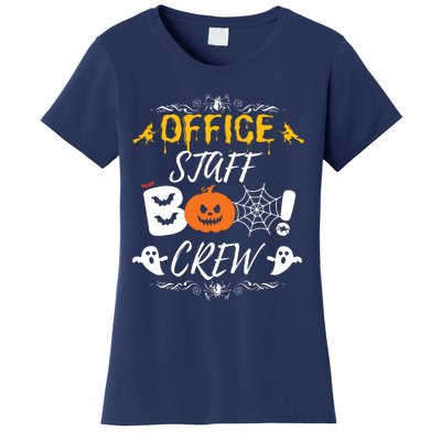 Office Staff Boo Crew Funny Halloween Matching Costume Women's T-Shirt