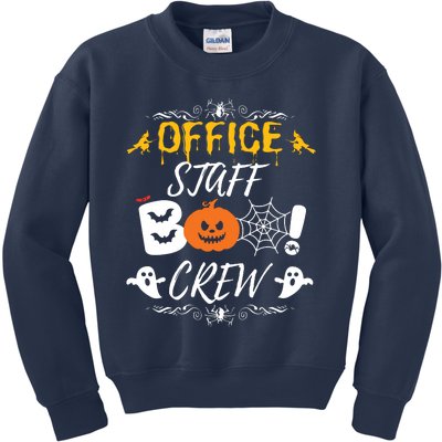 Office Staff Boo Crew Funny Halloween Matching Costume Kids Sweatshirt