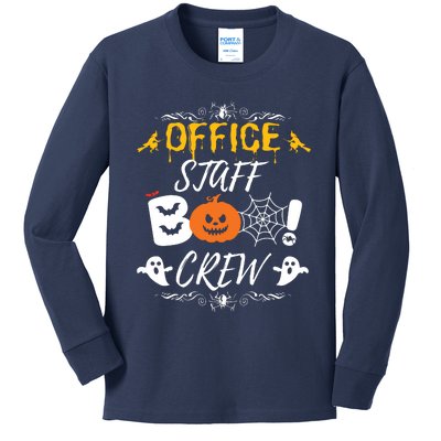 Office Staff Boo Crew Funny Halloween Matching Costume Kids Long Sleeve Shirt