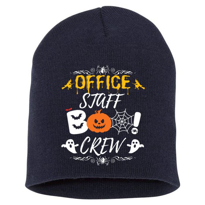 Office Staff Boo Crew Funny Halloween Matching Costume Short Acrylic Beanie