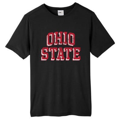 Ohio State Buckeyes Retro Arch Black Tall Fusion ChromaSoft Performance T-Shirt