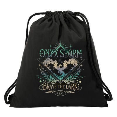 Onyx Storm Brave The Dark Drawstring Bag