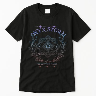 Onyx Storm Brave The Dark Fourth Wingg Collegee Book Reader Tall T-Shirt