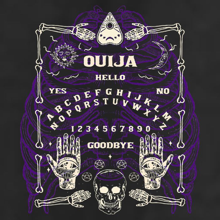 Ouija Spirit Board 7 Panel Mesh Trucker Snapback Hat
