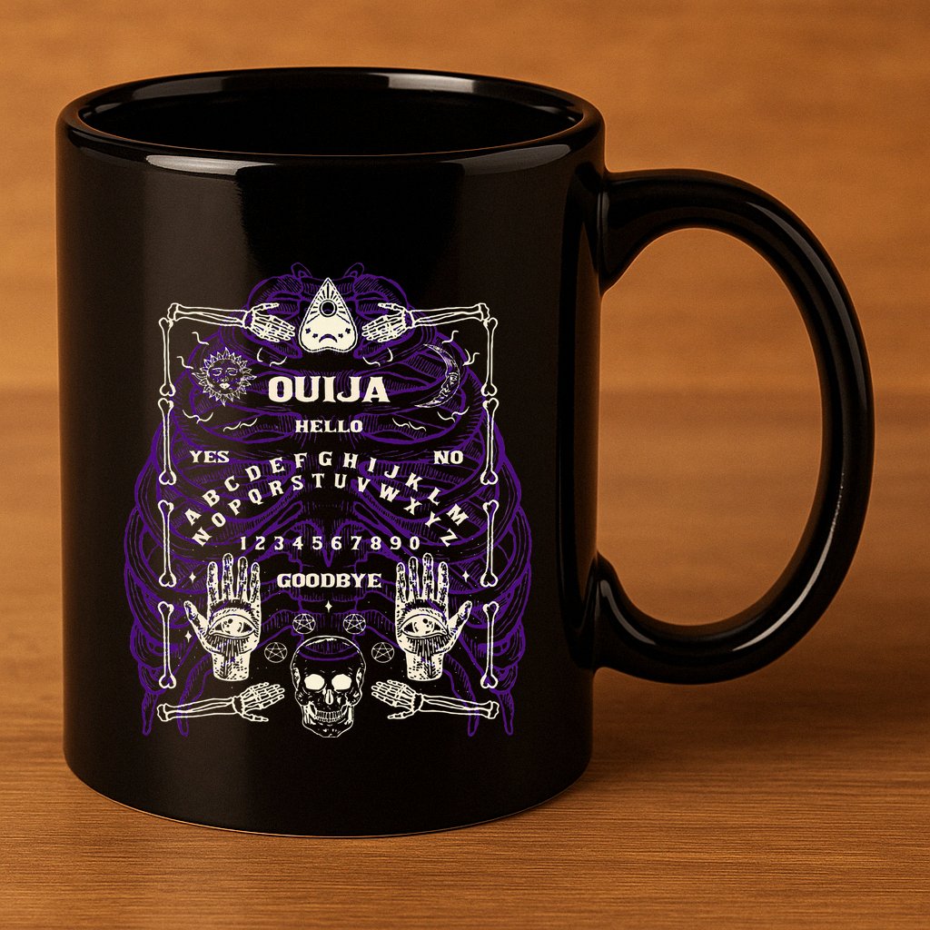 Ouija Spirit Board 11oz C Handle Ceramic Mug