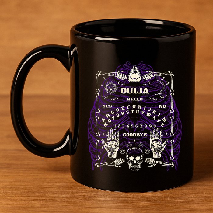 Ouija Spirit Board 11oz C Handle Ceramic Mug