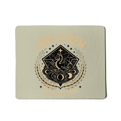 Onyx Storm Brave The Dark Fourth Wingg Basgiath War Collegee Mousepad