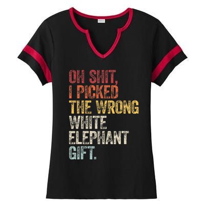 Oh Shit Best White Elephant Gifts Ladies Halftime Notch Neck Tee