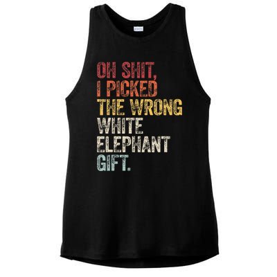 Oh Shit Best White Elephant Gifts Ladies PosiCharge Tri-Blend Wicking Tank