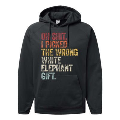 Oh Shit Best White Elephant Gifts Performance Fleece Hoodie