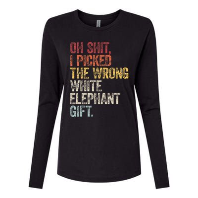 Oh Shit Best White Elephant Gifts Womens Cotton Relaxed Long Sleeve T-Shirt