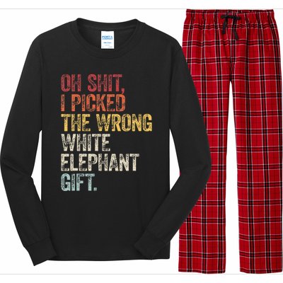 Oh Shit Best White Elephant Gifts Long Sleeve Pajama Set