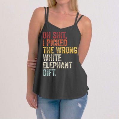 Oh Shit Best White Elephant Gifts Women's Strappy Tank