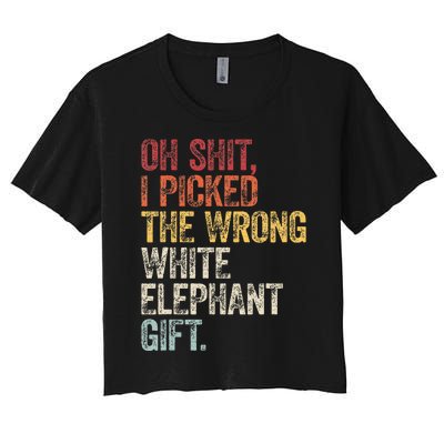 Oh Shit Best White Elephant Gifts Women's Crop Top Tee