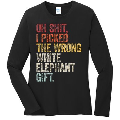 Oh Shit Best White Elephant Gifts Ladies Long Sleeve Shirt