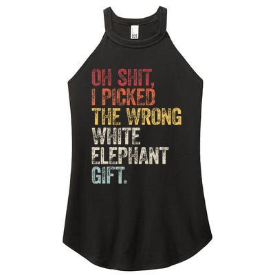 Oh Shit Best White Elephant Gifts Women's Perfect Tri Rocker Tank