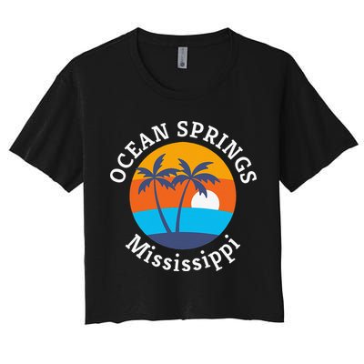 Ocean Springs Beach Mississippi Summer Vacation Souvenir Crop Top
