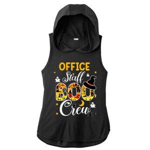 Office Staff Boo Crew Funny Halloween Matching Costume Ladies PosiCharge Tri-Blend Wicking Draft Hoodie Tank