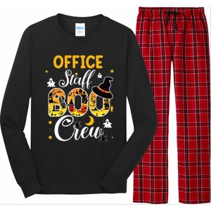 Office Staff Boo Crew Funny Halloween Matching Costume Long Sleeve Pajama Set